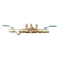 Double Check Valve Brass with Lockable Ball Valves, Strainer & Unions Lead Free 007 Watts 50 mm (2")