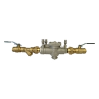 Reduced Pressure Zone Device Stainless Steel with Brass Lockable Ball Valves, Strainer & Unions Lead Free 009 Watts 20 mm (3/4")
