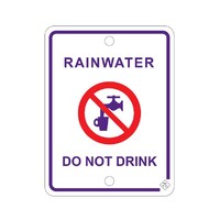 70mm X 92mm Rainwater Prohibition Sign 