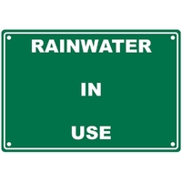 Rainwater Sign Green 220MM X 150MM