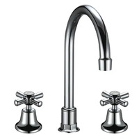 Whitehall Chrome Plated Hob Sink Set Gooseneck Anti Vandal
