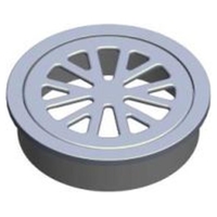 Stubby Floor Grate Plastic Rnd SS 80mm
