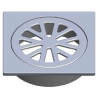 Stubby Floor Grate Plastic Sq SS 80mm