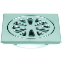 Stubby Floor Grate Plastic Sq SS 100mm