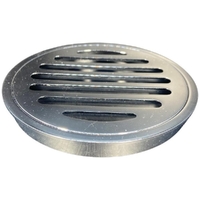 Stubby Floor Grate Chr-Brass Rd 100mm
