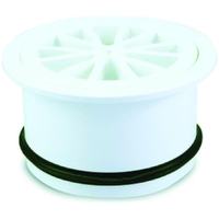 Floor Grate RRJ Rnd White 100mm DWVF0312