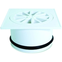 Floor Grate RRJ Sq White 100mm DWVF0314