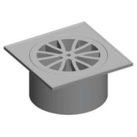 Floor Grate Sq White 50mm