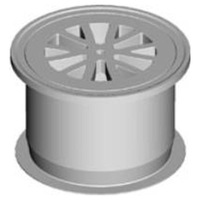 Plas-fin Waste Round Wh 80mm
