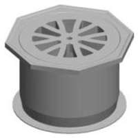 Plas-fin Waste Oct White 80mm
