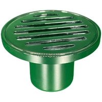 Floor Grate Tpr Chr-Brass Rd 80x40mm