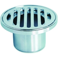 Floor Grate Tpr Chr-Brass Rd 80x65mm