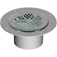Vinyl Floor Wst Flange SW Grate 100mm