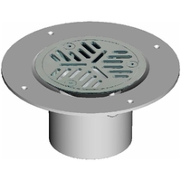 Vinyl Floor Wst Flange SW Grate 80mm
