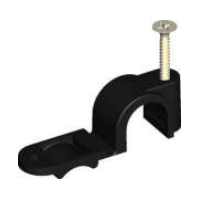 16mm Wood Scr Quick Clip Pex Black 