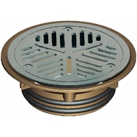 Vinyl Floor Wst Chr Grate Brass 100mm