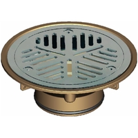 Vinyl Floor Wst Chr Grate Brass 100x80mm