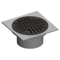DWV Square F/Collar & D/Grate Male 100mm
