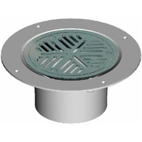 Vinyl Floor Wst Flange SW S/Steel Grate 100mm