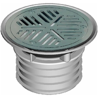 Vinyl Floor Wst F/Fin S/Steel Grate HDPE 110mm