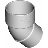 DWV Bend 50mmx43D Socket to Inpipe