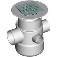 Floor Waste Gully Kit Sq Grate 65mm