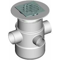 Floor Waste Gully Kit Sq Grate 50mm