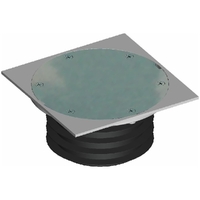 DWV F/Fin BTS Chr Square 100mm