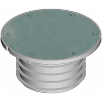 HDPE F/Fin Bolted Trap Screw 316 S/S Cover 100mm