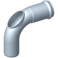 CIVILTEC PVC DWV Manhole Drop Bend M&F 100mm RRJ