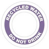 Recycled Water Sticker Label