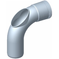 CIVILTEC PVC DWV Manhole Drop Bend M&F 100mm SWJ