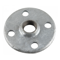 15mm Flange Round Drilled Mall Galv