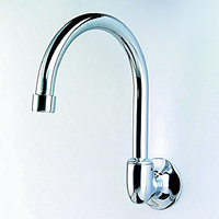 150mm X 225mm Gooseneck Wall Sink Spout Tube Swivel Wels 4 Star C/P