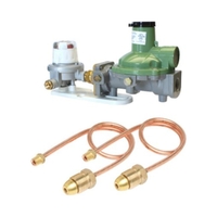 Regulator with Automatic Changeover - 600MJ c/w Bracket + 2 Copper Pigtails
