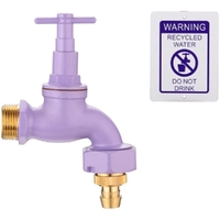 20mm MI RECYCLED WATER V/PROOF HOSE COCK SET (3/4" MI) LILAC