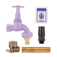 15mm FI Recycled Water V/Proof Hose Cock Set (W 15Bp + Test Cap) Lilac