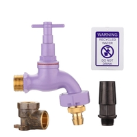5/8" MI Recycled Water V/Proof Hose Cock Set Lilac