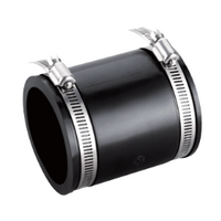 50mm FLEXIBLE COUPLING FOR PVC - COPPER - GAL - CL GREY