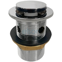 elson EZI-CLEAN OVER FLOW POP-UP PLUG & WASTE 40mm x 80mm BRASS CP