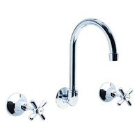 Whitehall CP Wall Sink Set Anti Vandal Ceramic Disc Lead Fre