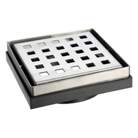 316 Stainless Steel Floor Grate Square 100 Brushed Brass