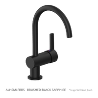 Adero Horizontal Sink Mixer - 4 Star Brushed Black Sapphire (Lf)