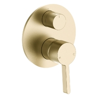 Adero Rotary Diverter Wall Mixer Brushed Gold Trim Kit