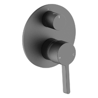 Adero Rotary Diverter Wall Mixer Gunmetal Trim Kit