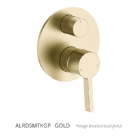 Adero Rotary Diverter Wall Mixer Gold Trim Kit