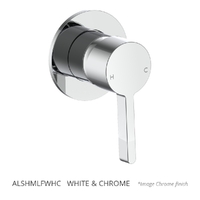 Adero Wall Mixer White &amp; Chrome (Lf)
