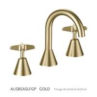 Aurora Star Basin Set - Swivel Spout - 4 Star - Jumper Valve Gold (Lf)