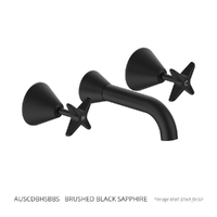 Aurora Star Bath Set - 3/4 Turn Ceramic Brushed Black Sapphire
