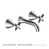 Aurora Star Bath Set - 3/4 Turn Ceramic  White &amp; Chrome
